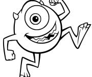 Coloriage et dessins gratuit Mike Wazowski en courant à imprimer