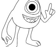 Coloriage et dessins gratuit Mike Wazowski facile à imprimer