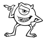Coloriage Mike Wazowski raconte une blague