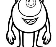 Coloriage et dessins gratuit Mike Wazowski vectoriel à imprimer