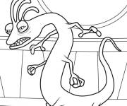 Coloriage Monstre Randall stylis&eacute;