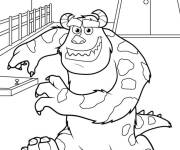 Coloriage Monstre Sulley &agrave; sa maison