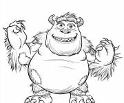 Coloriage Monstre Sullivan pour adulte