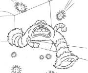 Coloriage Monstres Academy en noir et blanc