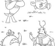 Coloriage Monstres Academy pour les petits