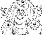 Coloriage Monstres amis de monstres universit&eacute;