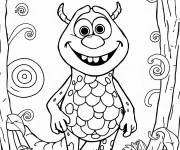 Coloriage Personnage de Monsters Academy dans la for&ecirc;t