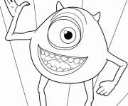Coloriage Personnage Mike en portrait de Monsters Academy
