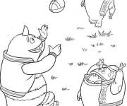 Coloriage Personnages de Monstres Academy en jouant