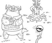 Coloriage Personnages mignons de Monstres Academy