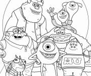 Coloriage Personnages principaux de Monsters University