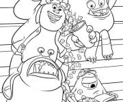 Coloriage Personnages rigolos de Monstres Academy