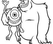 Coloriage Photo de Mike et Sully
