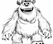 Coloriage Profil du monstre Sullivan ps