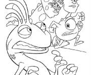 Coloriage Quatre monstres de l'universit&eacute; des monstres