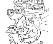 Coloriage Randall &agrave; la cuisine