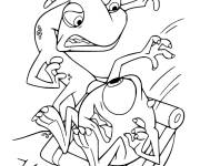 Coloriage Randall attrape Mike