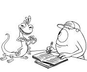 Coloriage Randall et Mike de Monstres Academy
