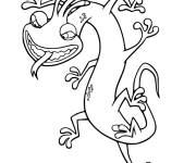 Coloriage et dessins gratuit Randall le cam&eacute;l&eacute;on de Monstres Academy à imprimer