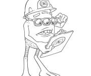 Coloriage Simple illustration du monstre Fungus