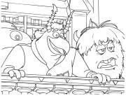 Coloriage Sulley et ses amis &agrave; l'universit&eacute;