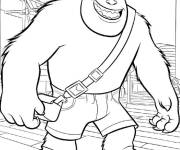 Coloriage Sulley, le meilleur effrayeur