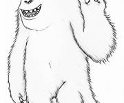 Coloriage Sullivan aimable facile au crayon