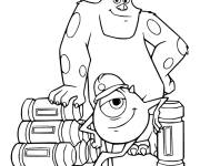 Coloriage et dessins gratuit Sullivan et Mike avec r&eacute;servoir d'&eacute;nergie à imprimer