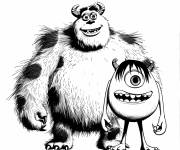 Coloriage Sullivan et Mike funny