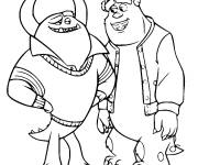 Coloriage Sullivan et son ami Johnny de Monstres Academy