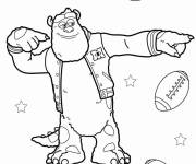 Coloriage Sullivan From Monsters University avec des ballons de football