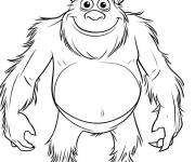 Coloriage Sullivan monstre en riant
