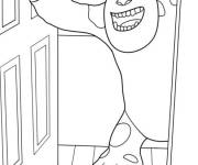 Coloriage Sully rugit dans la chambre