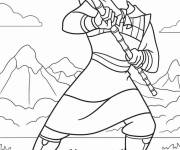 Coloriage Captain Shang de Mulan