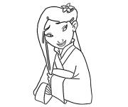 Coloriage Fille Mulan