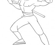 Coloriage G&eacute;n&eacute;ral Shang s'entraine