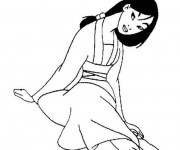 Coloriage La douce Mulan