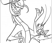 Coloriage Le cricket et Mushu