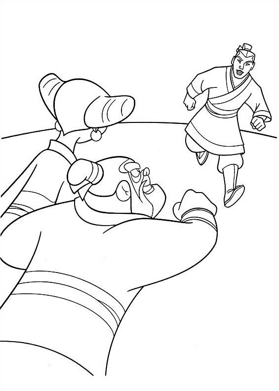 Coloriage et dessins gratuits Le retour de Shang à Mulan à imprimer