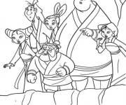 Coloriage Les amis de Mulan