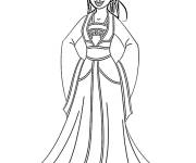 Coloriage Mula la princesse courageuse