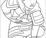 Coloriage Mulan bless&eacute;