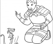 Coloriage Mulan et ses amis