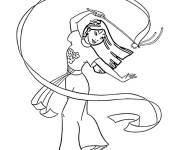 Coloriage Mulan fait le spectacle