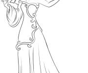 Coloriage Mulan princesse de Disney