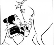 Coloriage Mulan Walt Disney