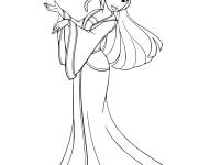 Coloriage Princesse Fa Mula en toute beaut&eacute;