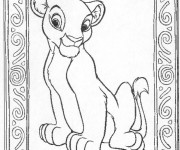 Coloriage Le portrait de Nala