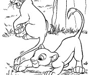Coloriage et dessins gratuit Les Lionceaux à imprimer