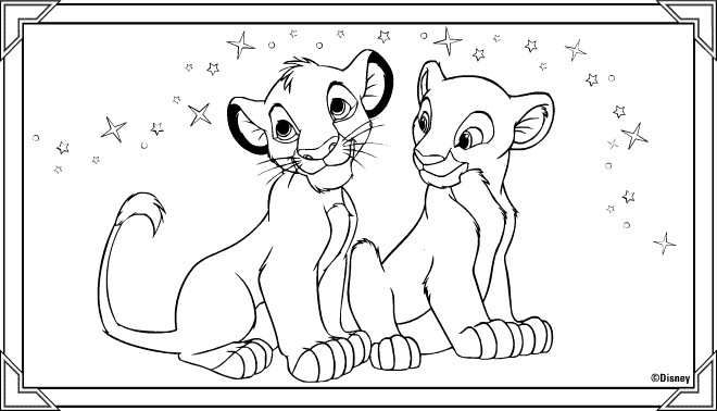 Coloriage Les Lionceaux Simple Dessin Gratuit A Imprimer